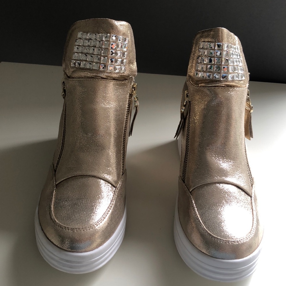 Gold sneakers
